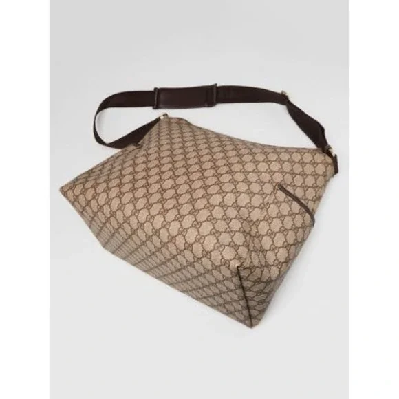 Gucci GG Supreme Canvas Messenger/Diaper Bag Brown Monogram Crossbody - Picture 10 of 13